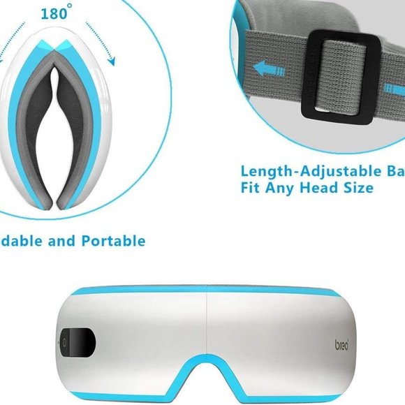 Breo iSee 3S Electric Eye Temple Massager with Air Pressure Music Vibration Heat - Picture 11 of 11